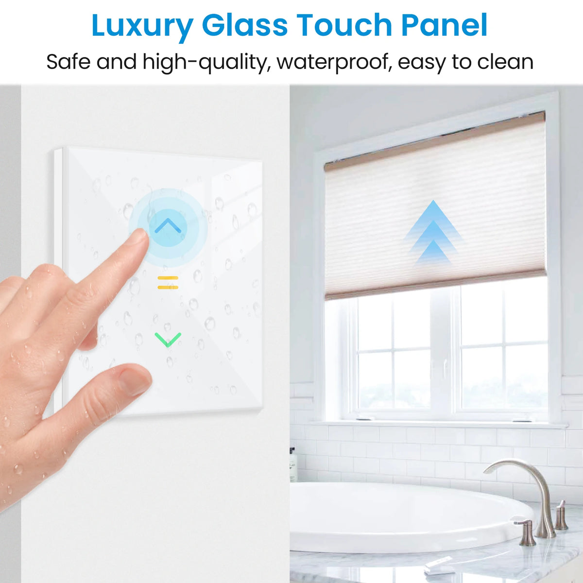 LoraTap Smart Roller Shutter Switch with Voice Control for Automatic Curtains