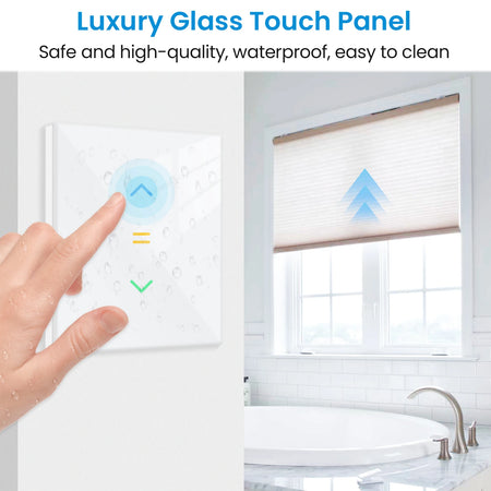 LoraTap Smart Roller Shutter Switch with Voice Control for Automatic Curtains