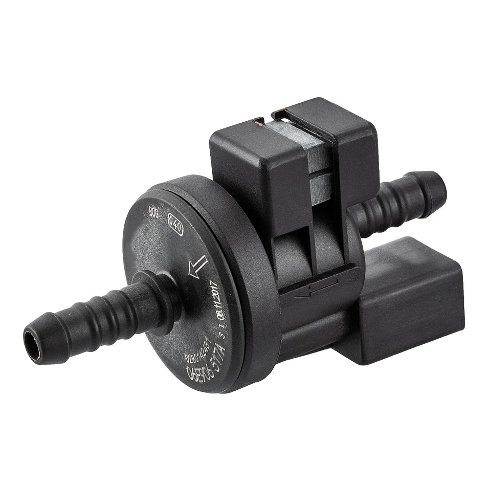 Išmetimo solenoido vožtuvas Audi A4 B7 EVAP, plastikinis korpusas, 2 jungtys, tiesioginis pakeitimas
