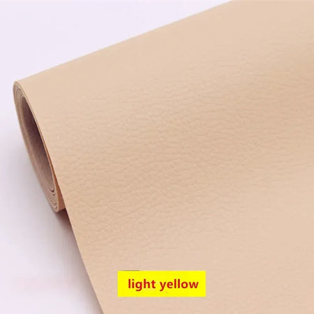 Wear-Resistant Black Leather Repair Patch for Furniture and Accessories light yellow / 100x137cm