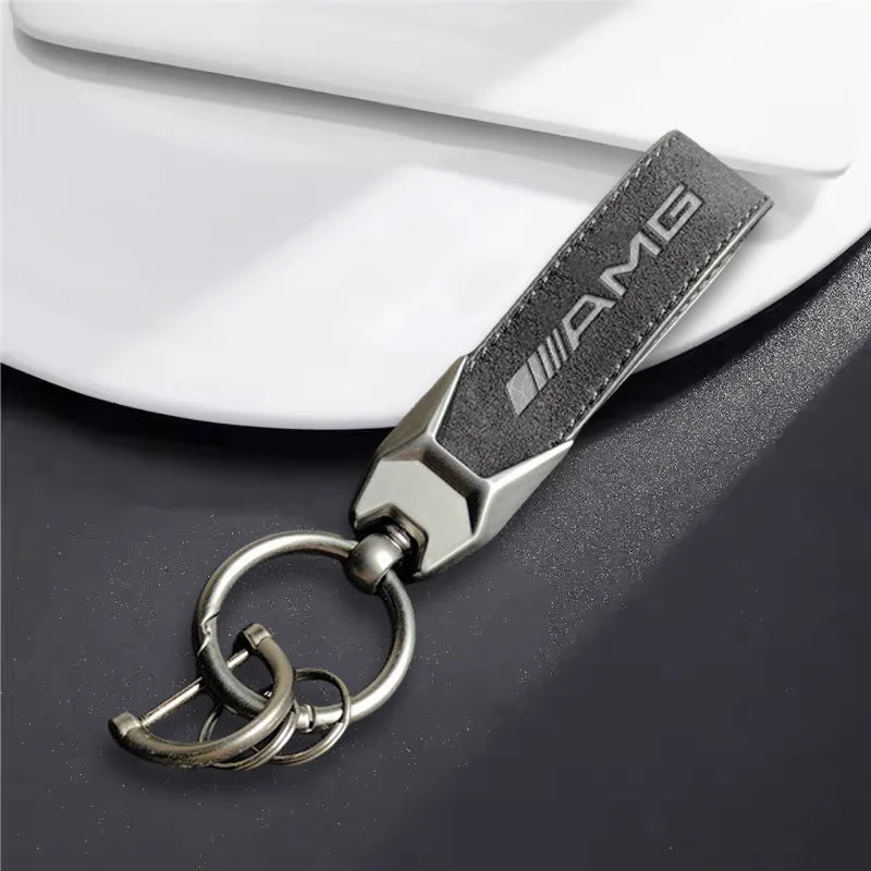 Suede Car Keychain For Mercedes Benz AMG &ndash; Anti-Lost