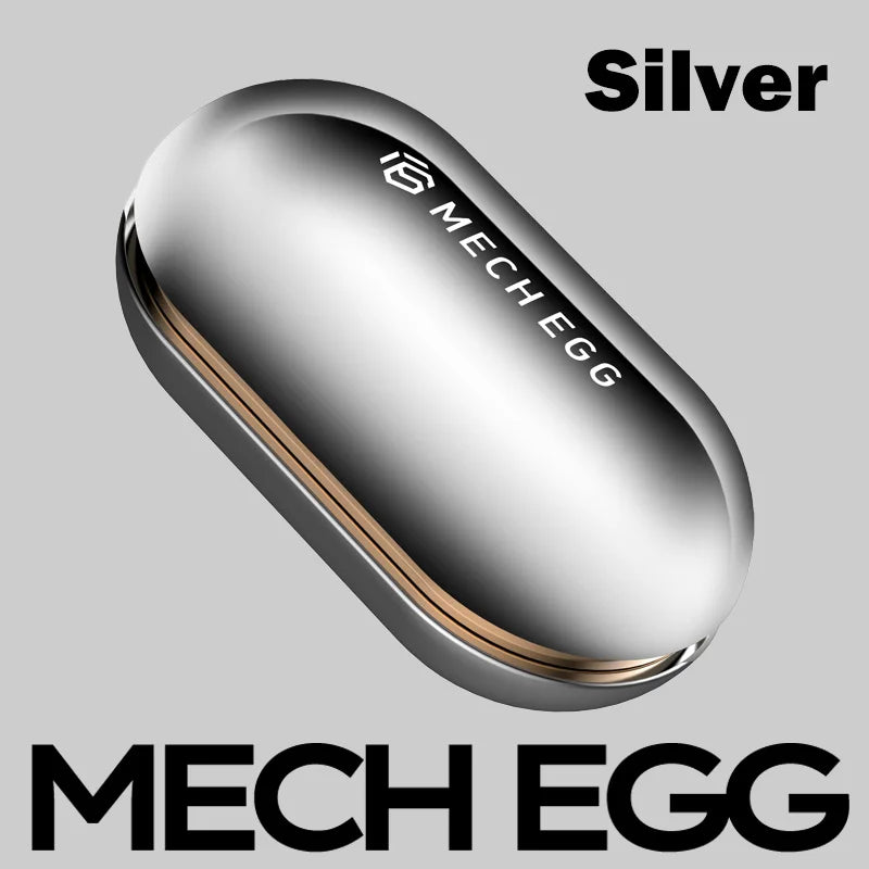 YIJOO Mech Egg EDC Fidget Slider - Metal Stress Relief Toy for Adults Silver 1pc