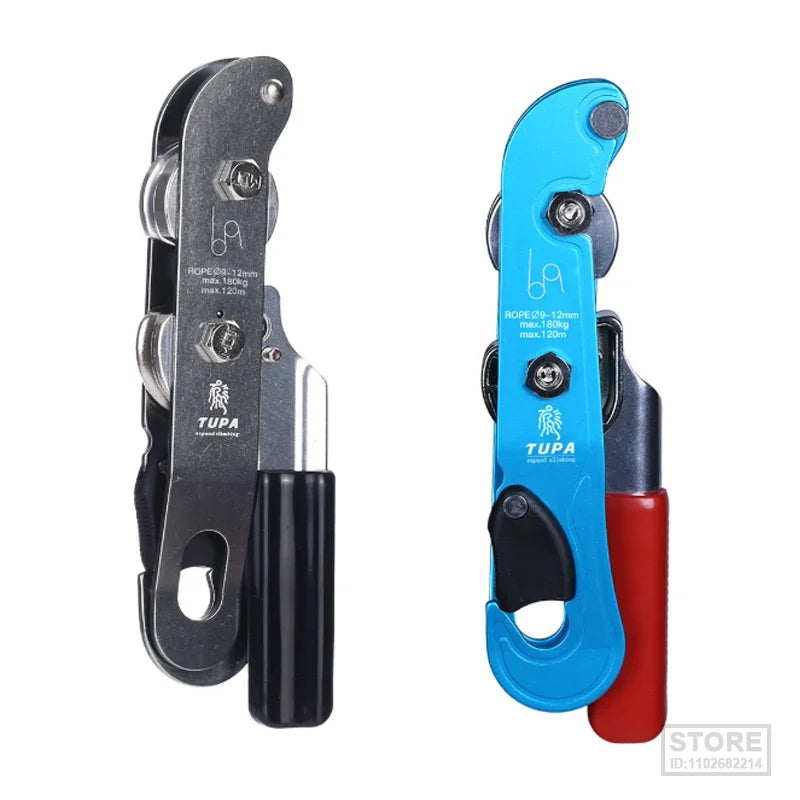 Professional Rock Climbing Mountaineering Handle-Control Abseiling Device Downhill Descender Rappelling Antomatic Brake