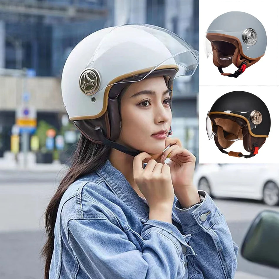 Open Face 3 4 Moto Kaciga Unisex Retro Vintage Chopper