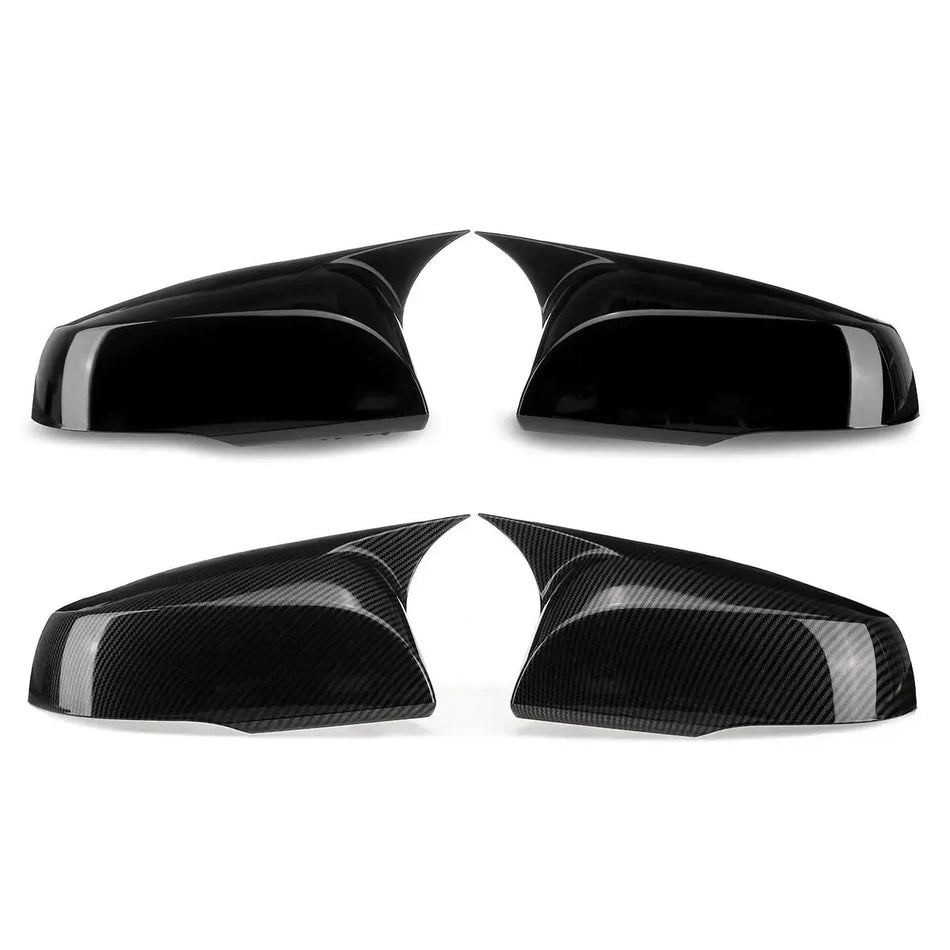 Pair Side Mirror Covers Glossy Black for Toyota RAV4 2019-2023 by InterCyprus Trading Ltd