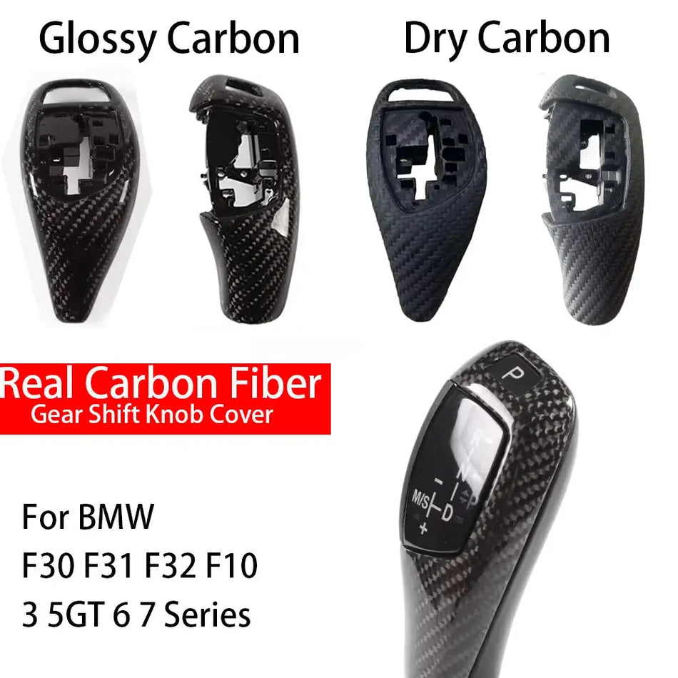 Replacement F30 F10 Carbon Fiber Automatic Shift Knob Gear Shift Case Cover for Bmw F31 F32 F33 F34 F36 F07 F11 F06 F12 F14 by InterCyprus Trading Ltd