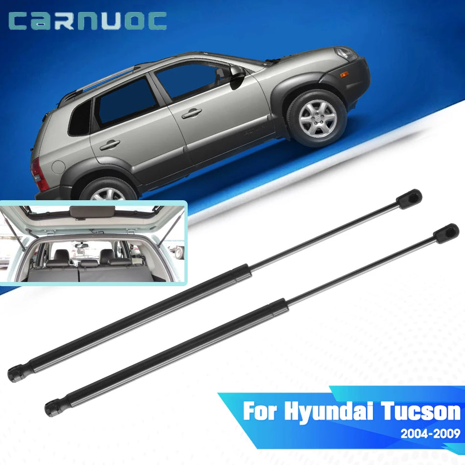 Bagažinės pakėlimo strypai, dujų spyruoklių pora Hyundai Tucson galinėms durims, 2004-2009, juodas korpusas