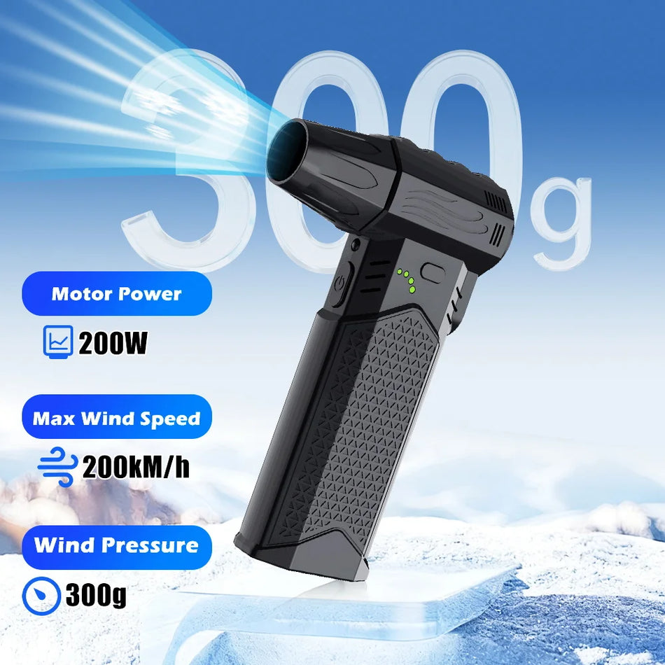 Portable Turbo Fan Air Blower, Cordless Mini Vacuum, Car Duster