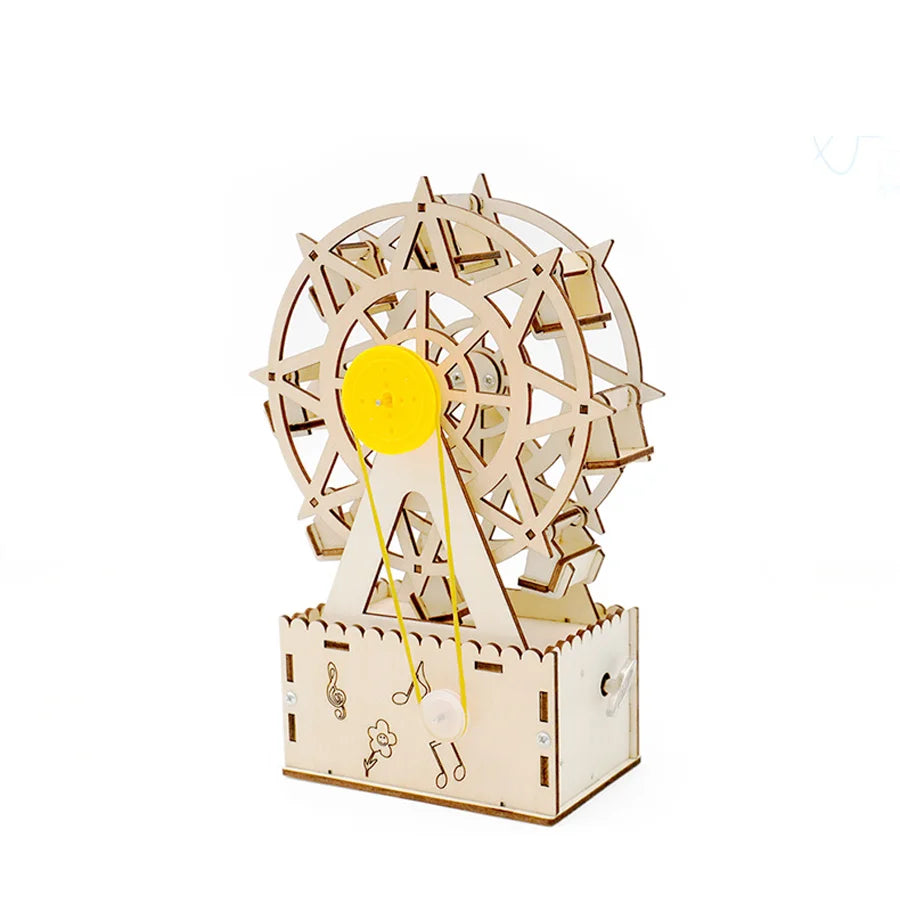 Kit model jucărie din lemn DIY Roata Cerului Muzical STEM pentru copii