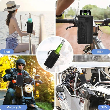 Insulated Motorcycle Cup Holder &ndash; Universal Handlebar Convenience