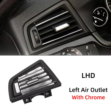 For BMW 5 Series F10 F11 520i 2010-17 LHD Car Front Rear Left Right Air Conditioning Chromed AC Vent Grille Outlet Cover Panel by InterCyprus Trading Ltd