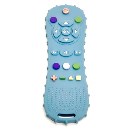 Baby Remote Control Teether &ndash; Safe Silicone Biting Toys Blue