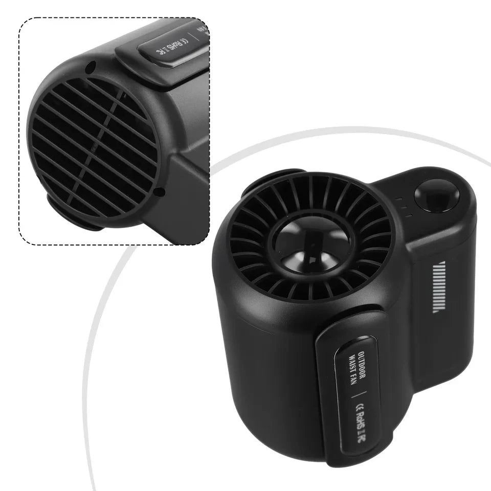 Portable Rechargeable Waist Fan Mini &ndash; 4500mAh Long Runtime