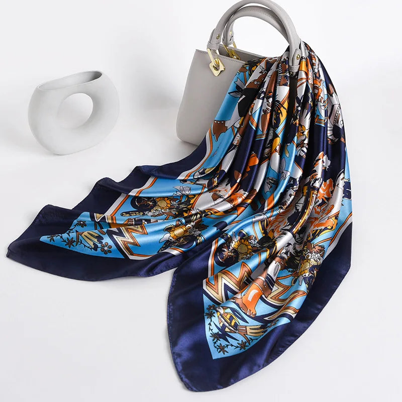 90x90cm Women Scarf &ndash; Luxurious Silk Feeling Elegance 59 / 90X90cm