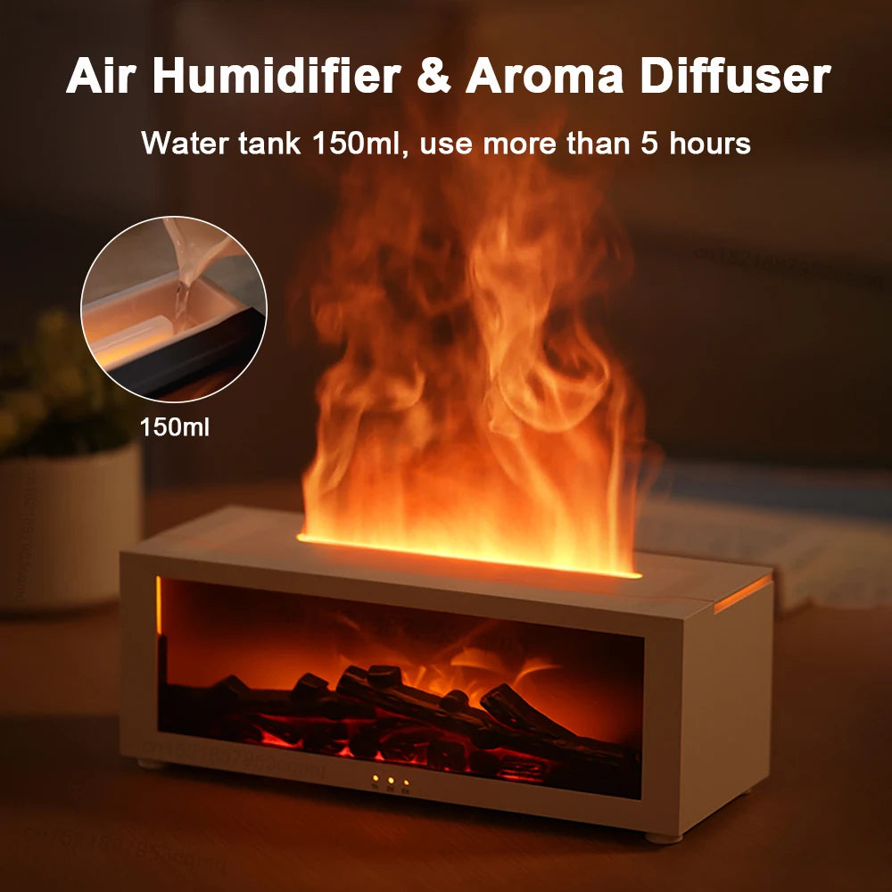 Air Humidifier Aroma Diffuser &ndash; Flame Mode With LED Remote