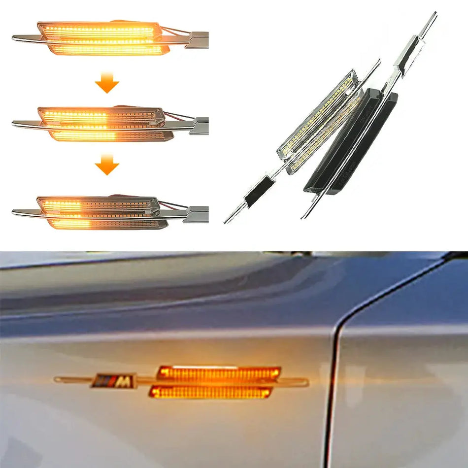 LED Dynamic Sequential Turn Signal Lights for BMW E90 E46 E60 E91 E82 by InterCyprus Trading Ltd