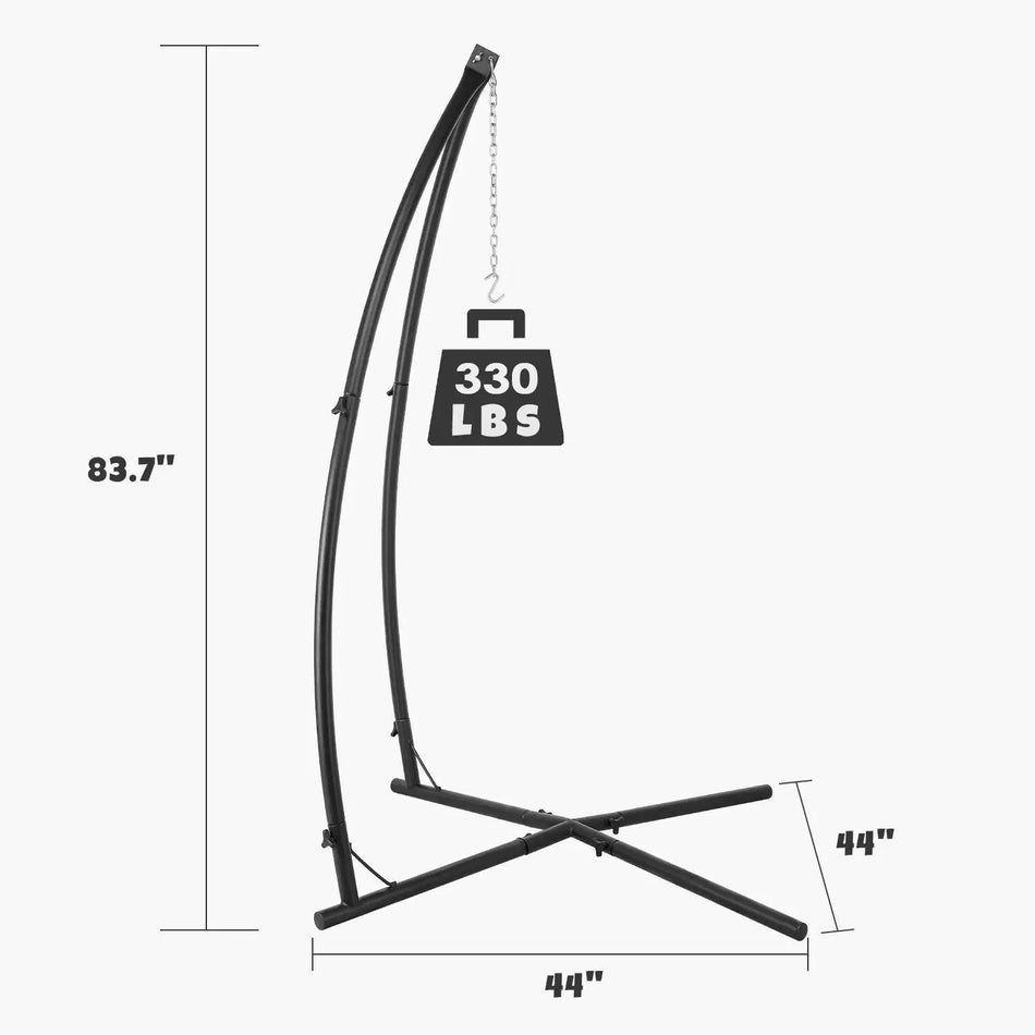 C Type X Type Hammock Chair Stand Solid Steel Frame 210cm