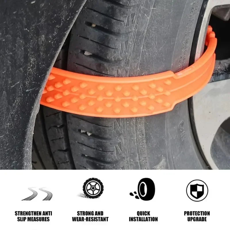 10-1Pcs Car Motorcycle Snow Chains &ndash; Reusable Anti Slip