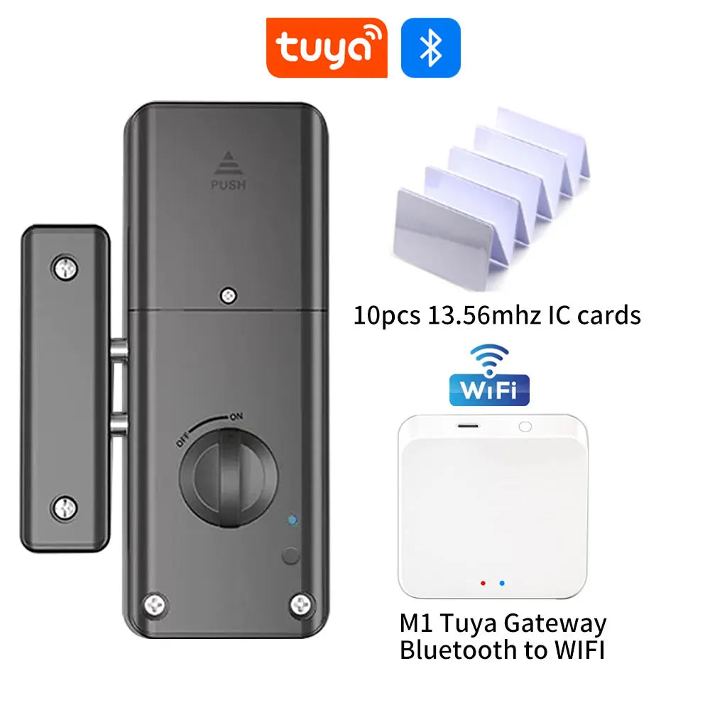 RX2052-tuya Bluetooth Card Lock &ndash; No Drill Concealed Install lock-IC card-M1