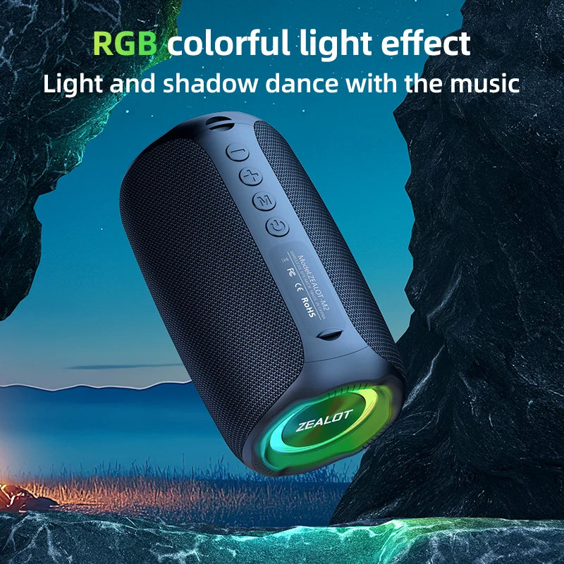 ZEALOT-M2 Bluetooth Speakers 10W Enhanced Bass Portable Outdoor Wireless Speaker 10Hrs IPX5 Waterproof Speaker Bluetooth 5.3
