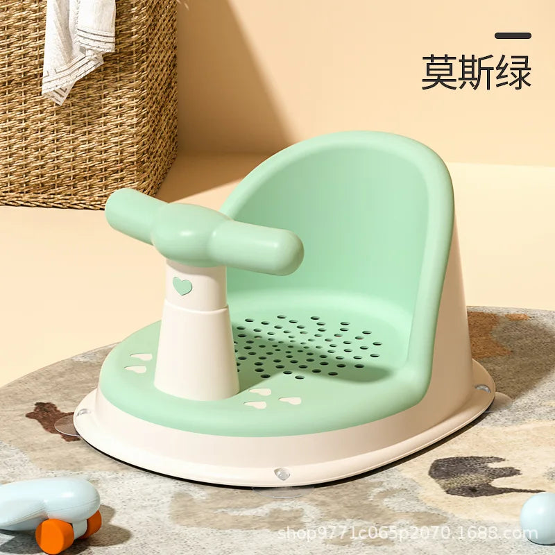 Children's Shower Seat &ndash; Portable and Safe Design green