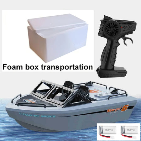 ZEY RC Brushless Jet 2.4G Remote Control Speedboat for Boys Grey-2B FoamBox