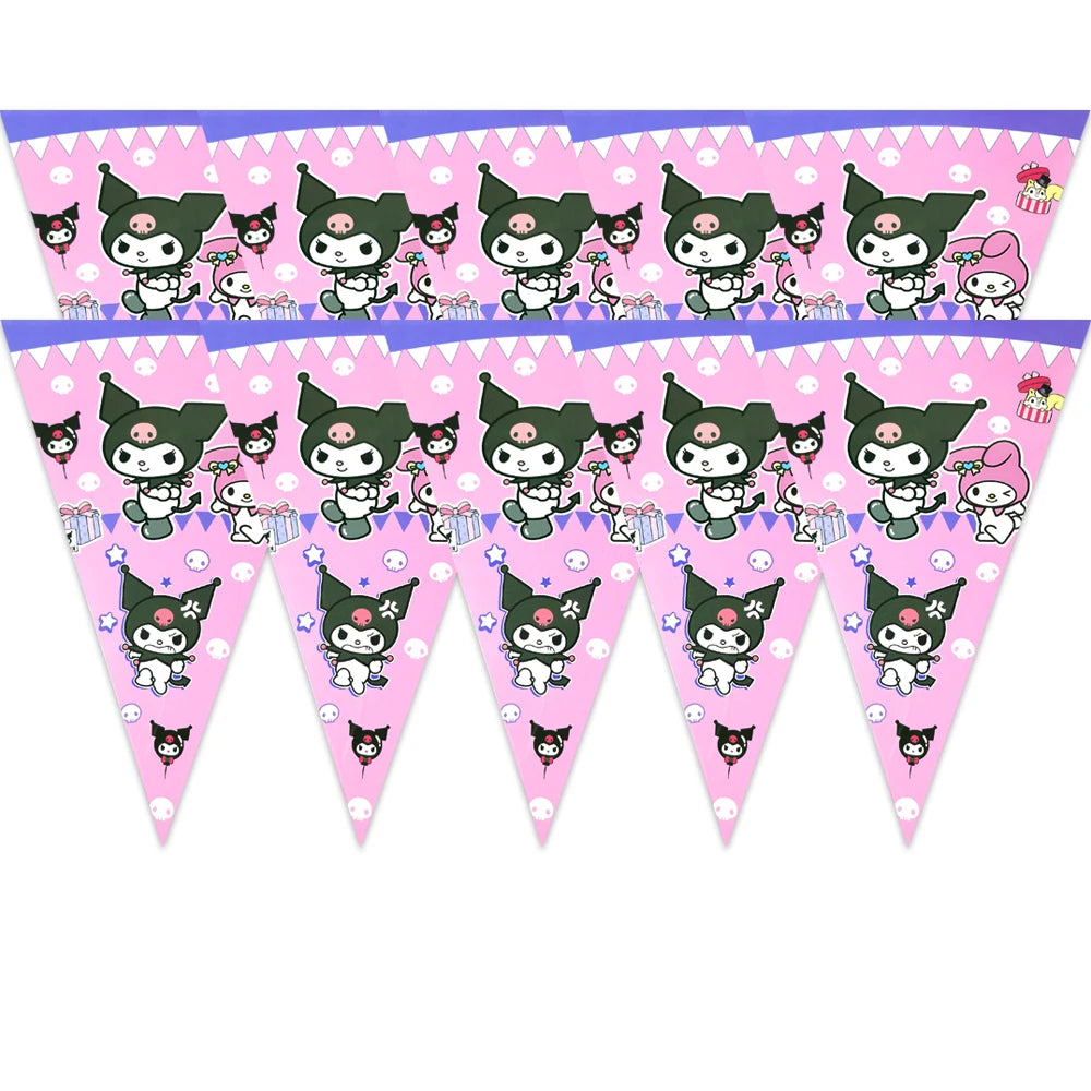 Kuromi Theme Birthday Bunting &ndash; Decorative Party Banner Default Title