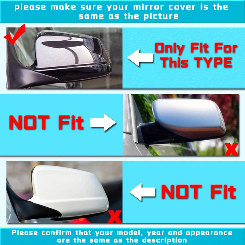 M Style Juodas Ragų Dangtelis Šoninio Veidrodžio Apdaila BMW 5 6 7 Serija