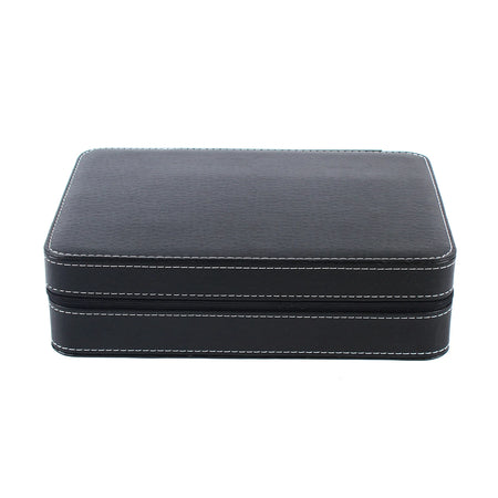 Watch Storage Box Black 6/10/12 Slots &ndash; Compact Travel Case