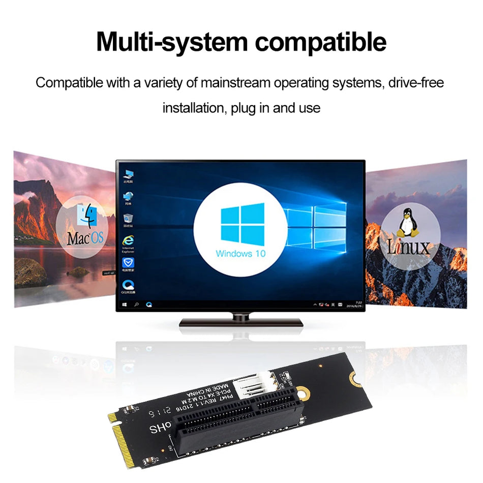 NGFF M.2 zu PCIe 4X Strom Riser Adapter für X1 X4 X8 X16