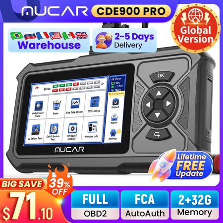 MUCAR CDE900 Pro OBD2 Scanner &ndash; Full System Diagnostics