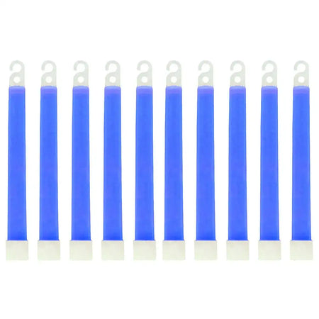 Waterproof 6 Inch Glow Sticks With Hook For Camping Gear Blue