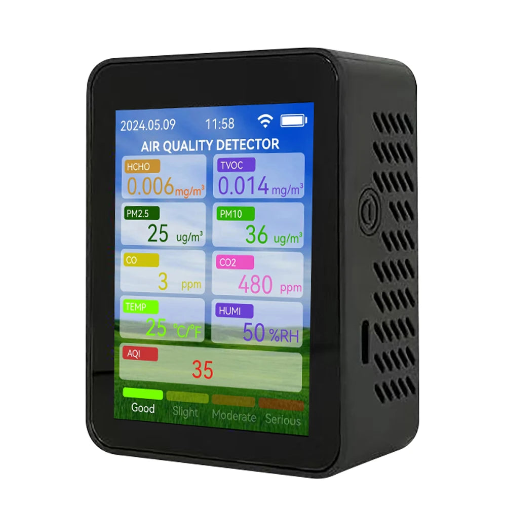 Tuya WiFi Multifunctional Air Quality Meter &ndash; Precise Data black