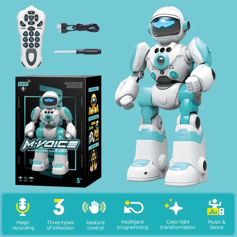 Toy Robot RC Control Interactive Robot &ndash; Gesture Control blue