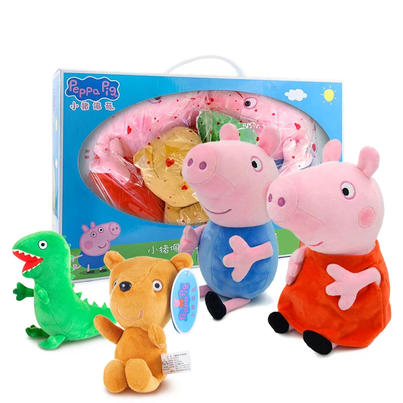 Plush Peppa Pig Anime Figure George Eddie Bear Mr Dinosaur 19/30cm Stuffed Toys Dolls Party Decoration Gift For Children