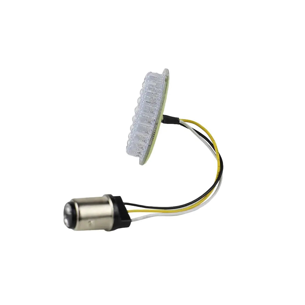 2" 1157 Front Amber + White LED Turn Signal Light Motorcycle for Softail 2011-2017 Dyna 2012-2017 Sportster Touring 2014-2017 by InterCyprus Trading Ltd