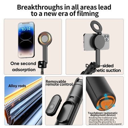 Magnetic Selfie Stick Tripod WS-22001 &ndash; Bluetooth Remote