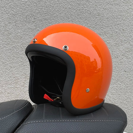 Vintage Japanese Style Open Face Helmet for Caf&eacute; Racers and Scooters
