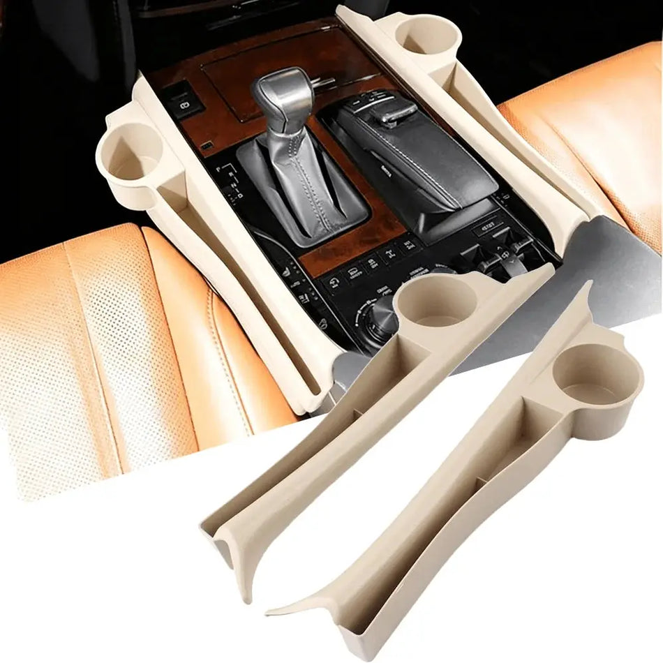 Multifunctional Seat Gap Storage Box With Cup Holder For Lexus LX570