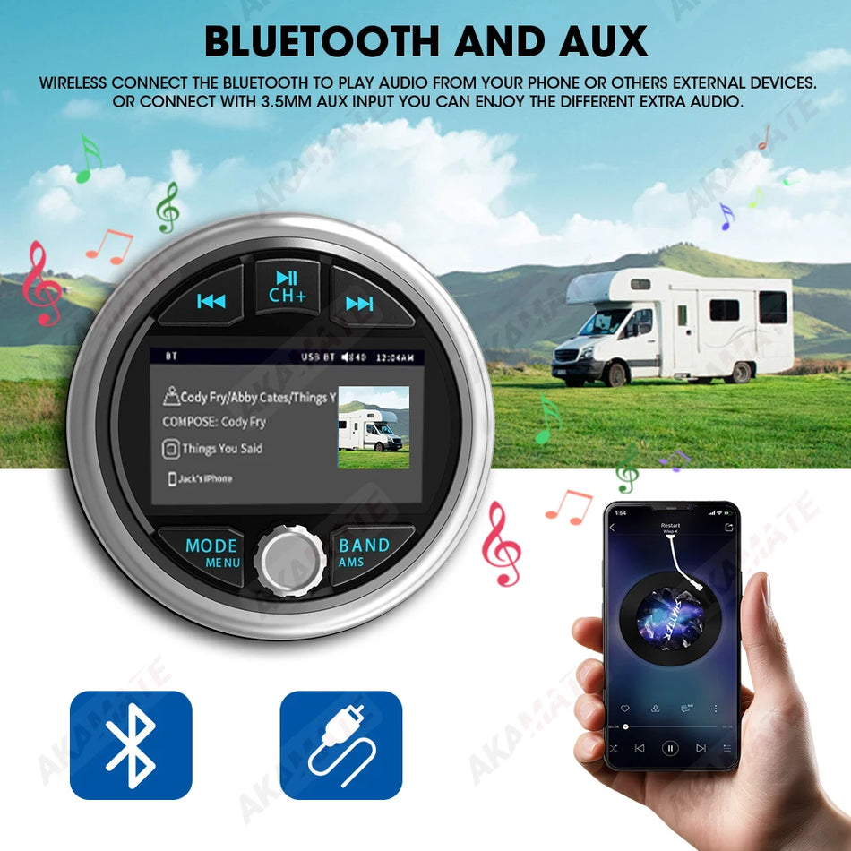 MS-50RV-1 Motor MP5 Radio Stereo &ndash; Bluetooth IPX5 Marine