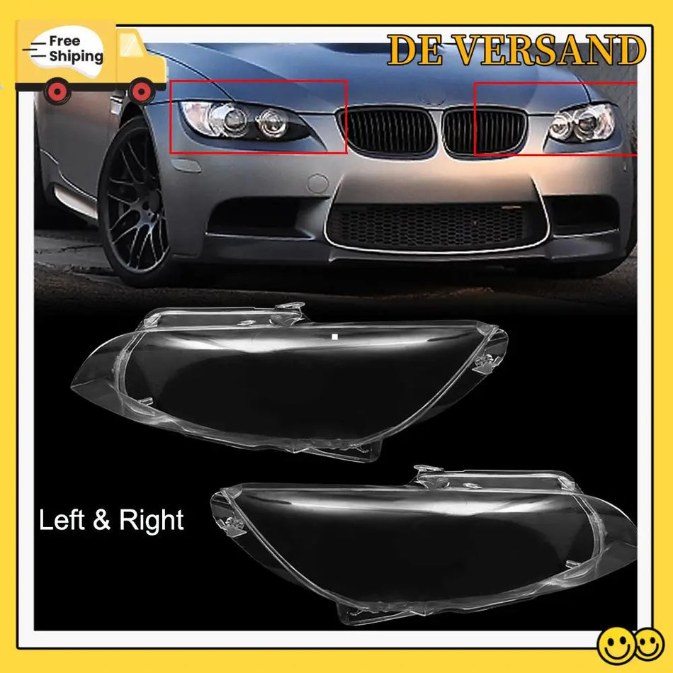 Headlight Covers For BMW E92 E93 M3 2006-2010 Left And Right Pair Polycarbonate 100 Percent Brand New