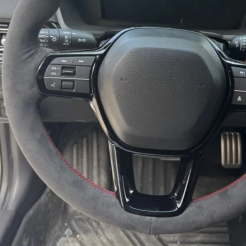 Couvre-volant en suède noir antidérapant pour Honda Civic 11 XI 2021-2022