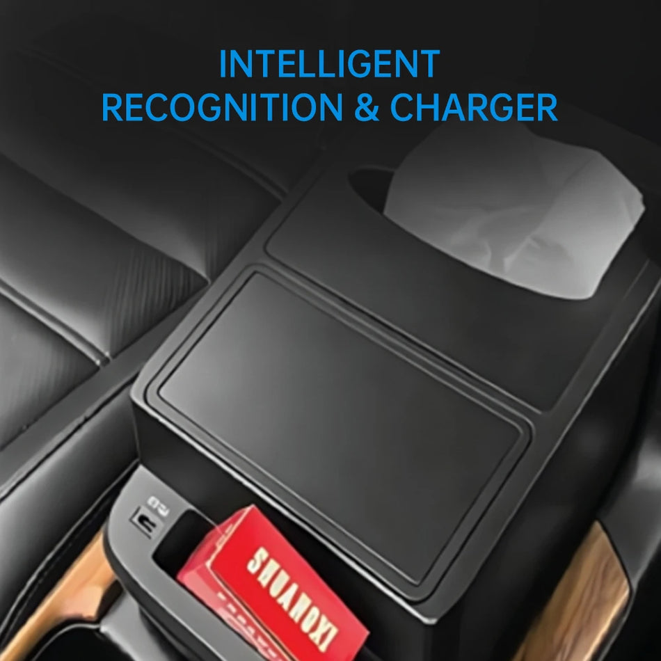 Boîte de rangement pour accoudoir de console centrale en plastique pour Honda CR-V 2017-2021