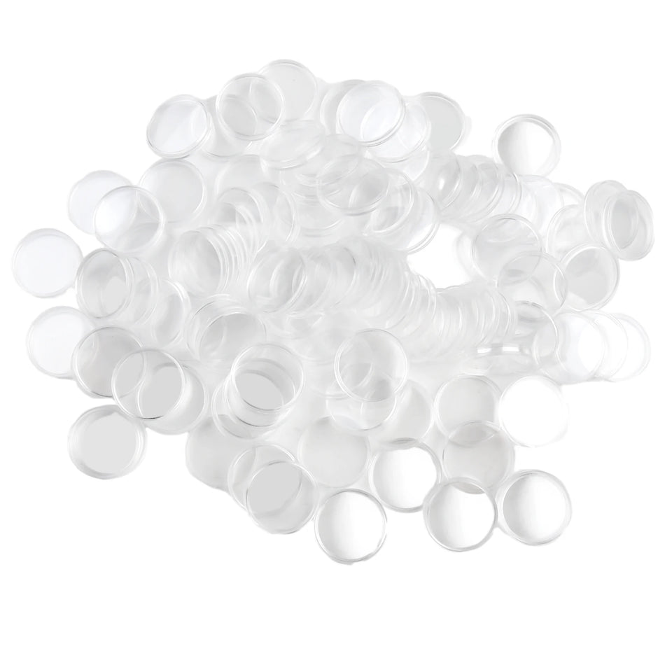 100 sztuk okrągłych etui na monety 34mm przezroczyste kapsuły holder