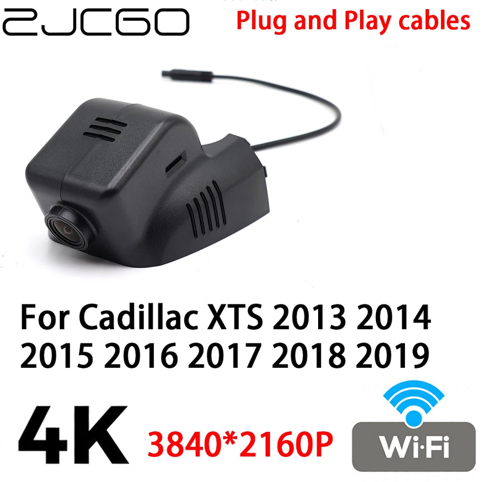 Caméra de tableau de bord Cadillac XTS 4K enregistreur vidéo avec plug and play