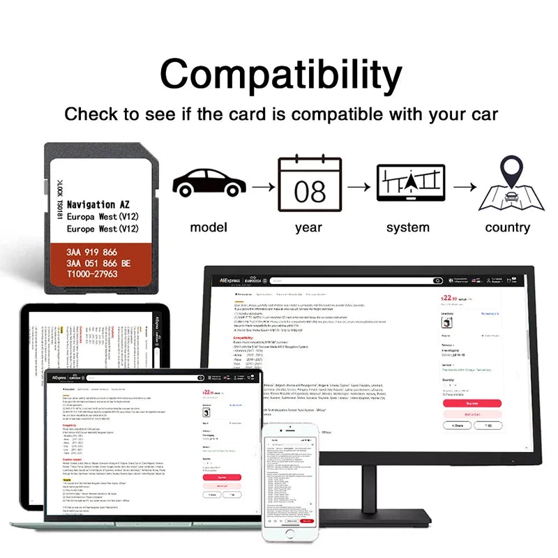 AZ V12 West Europe Map Update RNS315 &ndash; Free Anti Fog Film