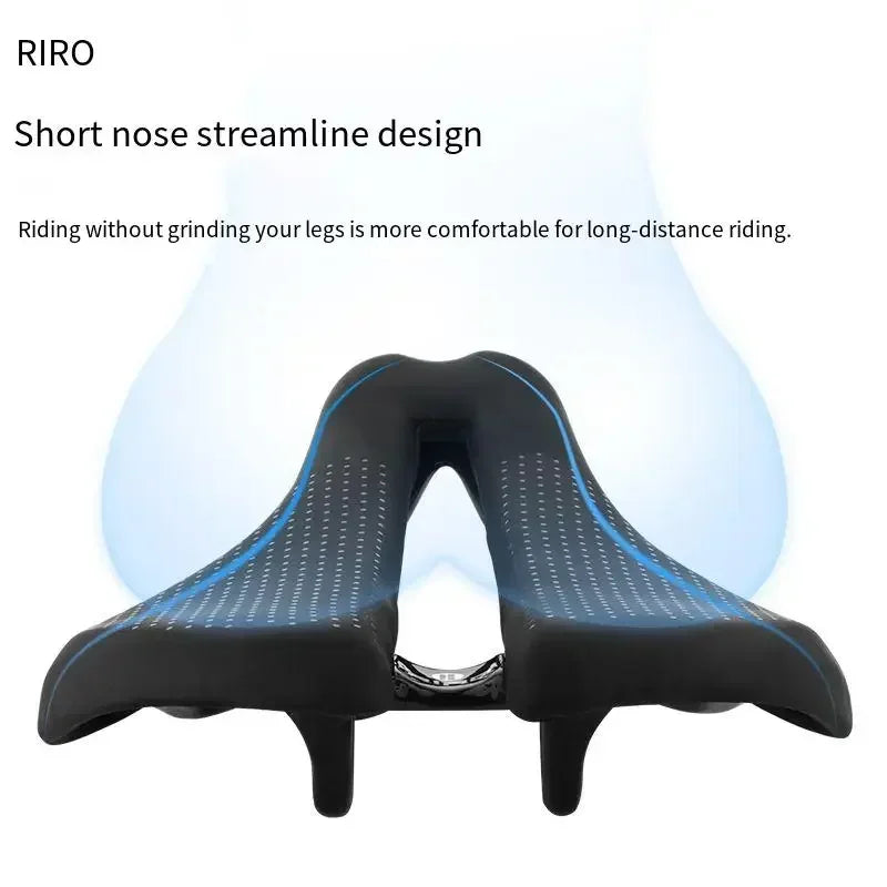 RIRO Lightweight Full Carbon Fiber Hollow Saddle for MTB and Road Bikes