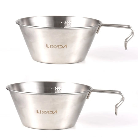 Lixada Sierra Cup Syrah Bowl 200ml 500ml &ndash; Durable Outdoor 500ml 2pcs