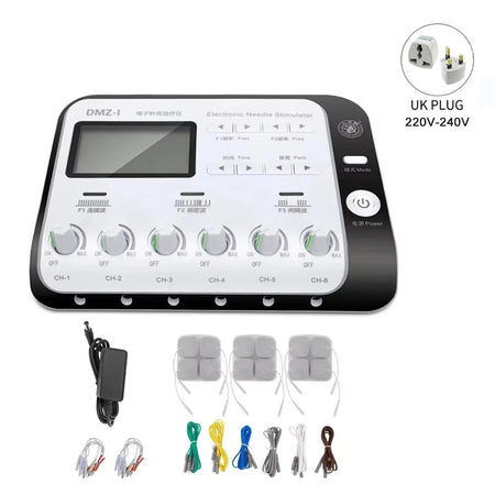 TENS Acupuncture And Moxibustion Massager &ndash; Six Way Output 220v UK Plug