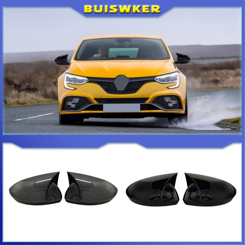 Błyszczące czarne osłony lusterek bocznych Renault Megane MK4 2016-2020
